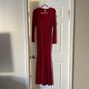 Red floor length dress. Worn once.